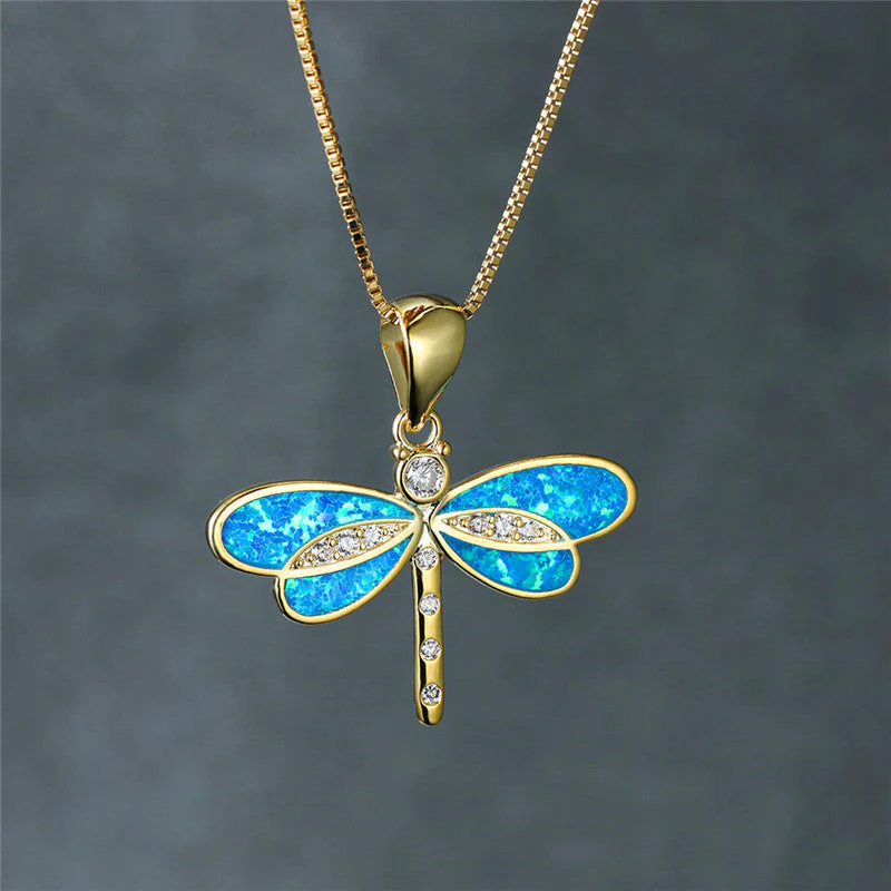 Elunaria – Libellen-Collier mit schimmerndem Akzent - Image 3
