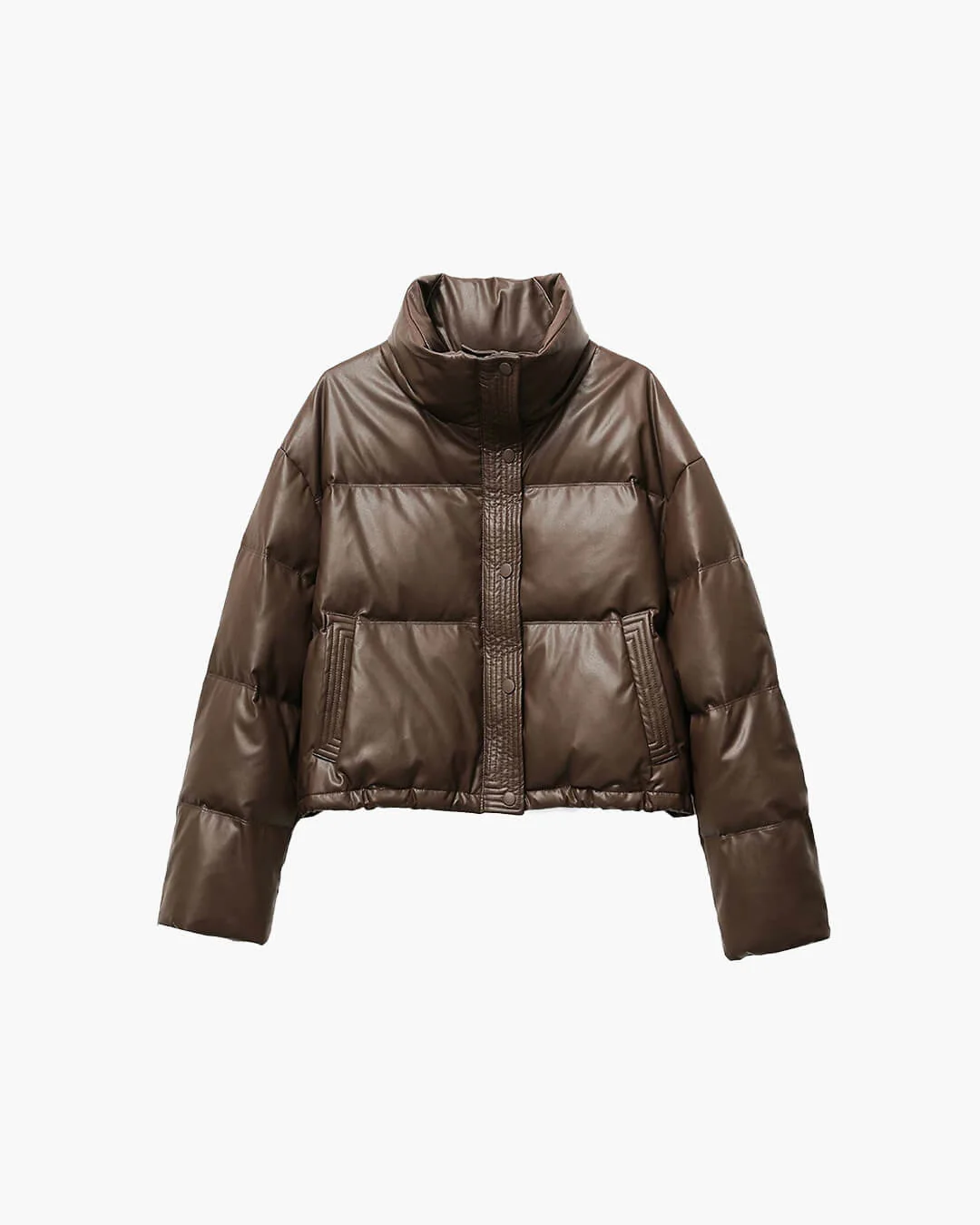 Elva | Damen Steppjacke Kurz Loose Fit Mit Stehkragen - Image 3
