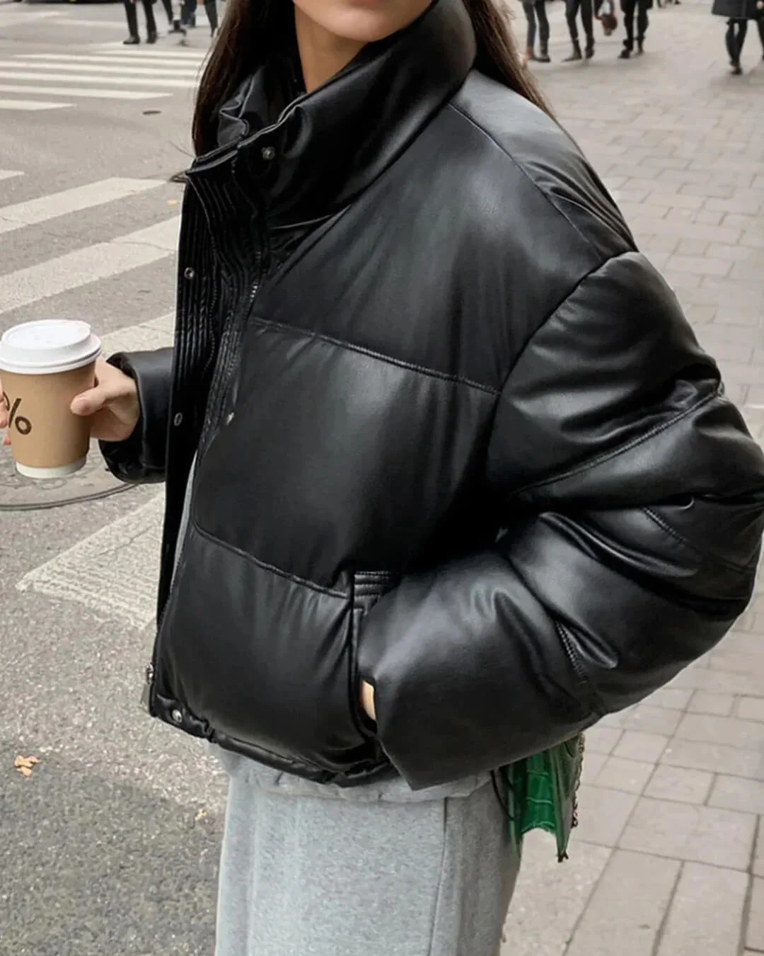 Elva | Damen Steppjacke Kurz Loose Fit Mit Stehkragen - Image 9