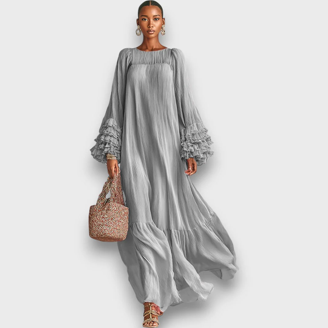 Elviana – Plissiertes Maxikleid aus Chiffon - Image 2