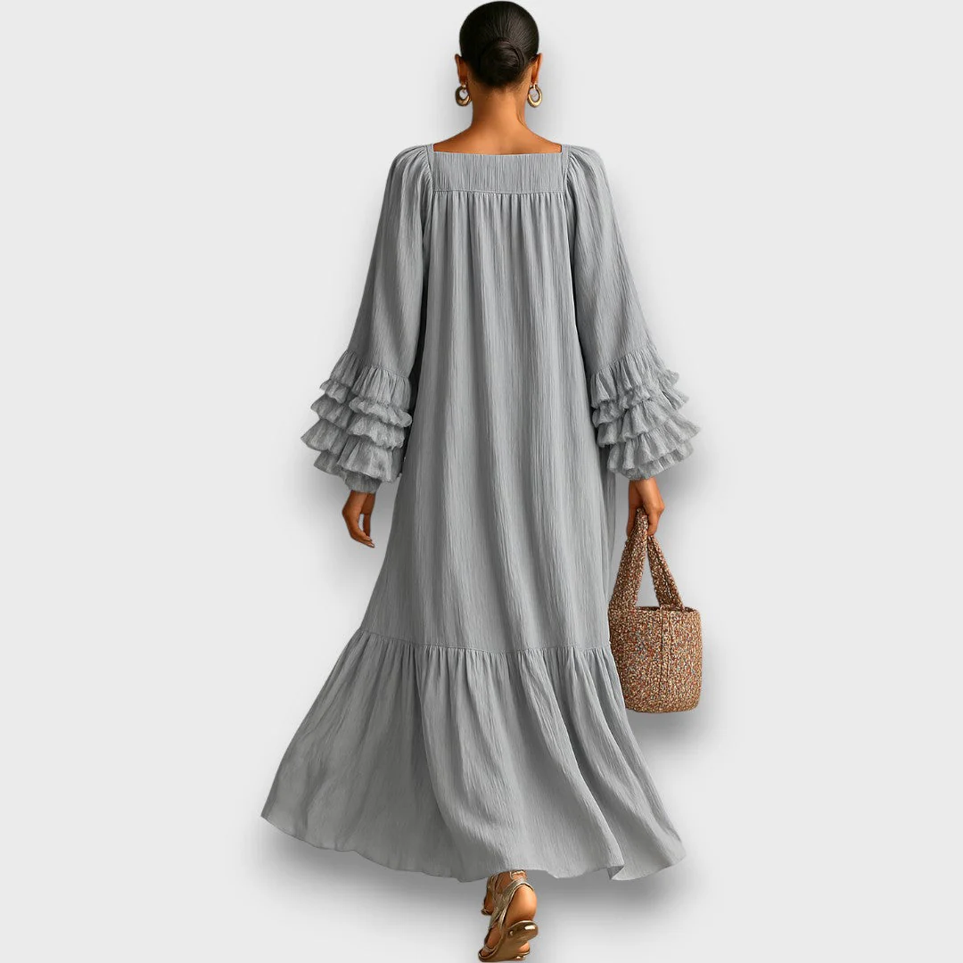Elviana – Plissiertes Maxikleid aus Chiffon - Image 3