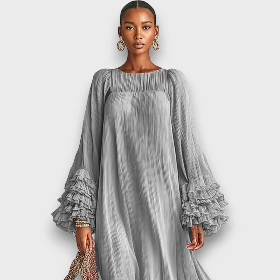 Elviana – Plissiertes Maxikleid aus Chiffon - Image 4