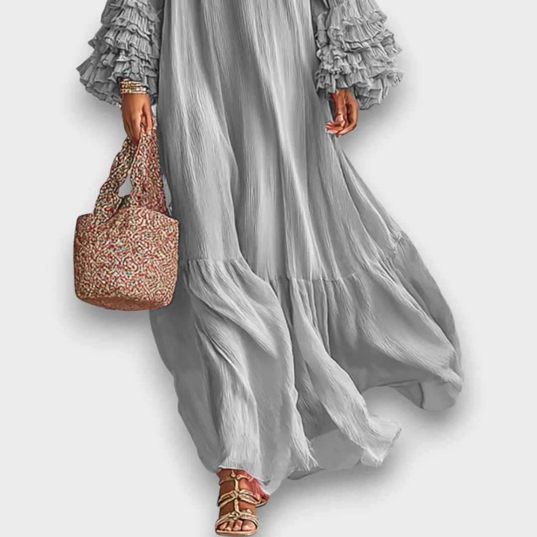 Elviana – Plissiertes Maxikleid aus Chiffon - Image 5