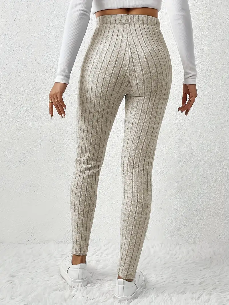 Elvida – Rippstrick-Leggings mit hohem Bund - Image 11