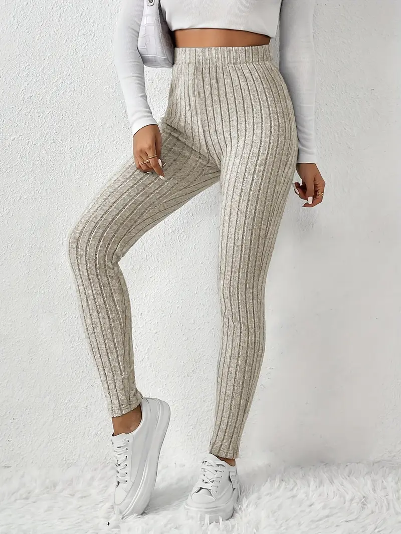 Elvida – Rippstrick-Leggings mit hohem Bund - Image 12