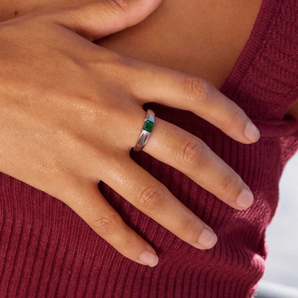 Ember Silber & Smaragd Ring - Image 2