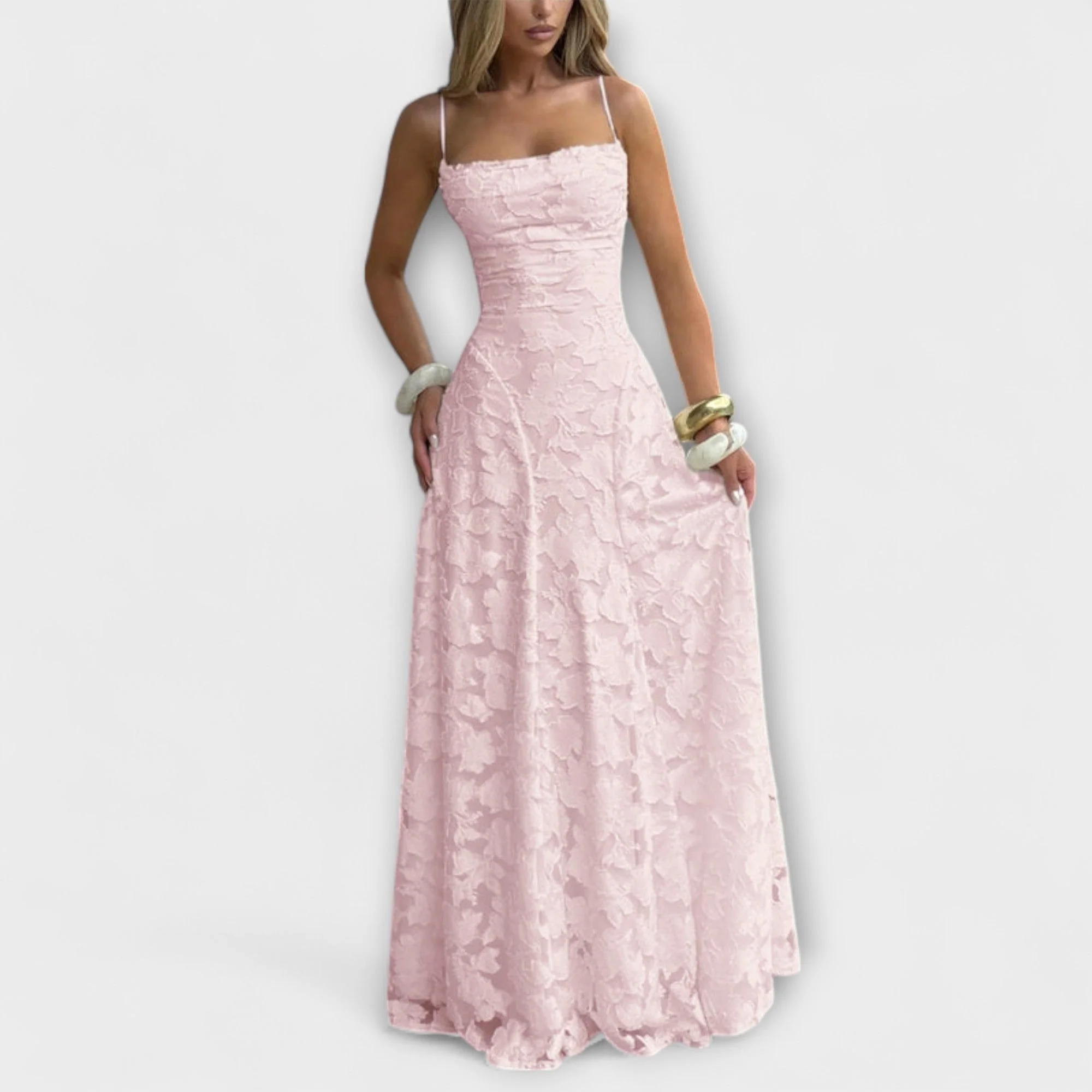 Emberly - Elegantes Jacquard-Maxikleid für besondere Anlässe - Image 2