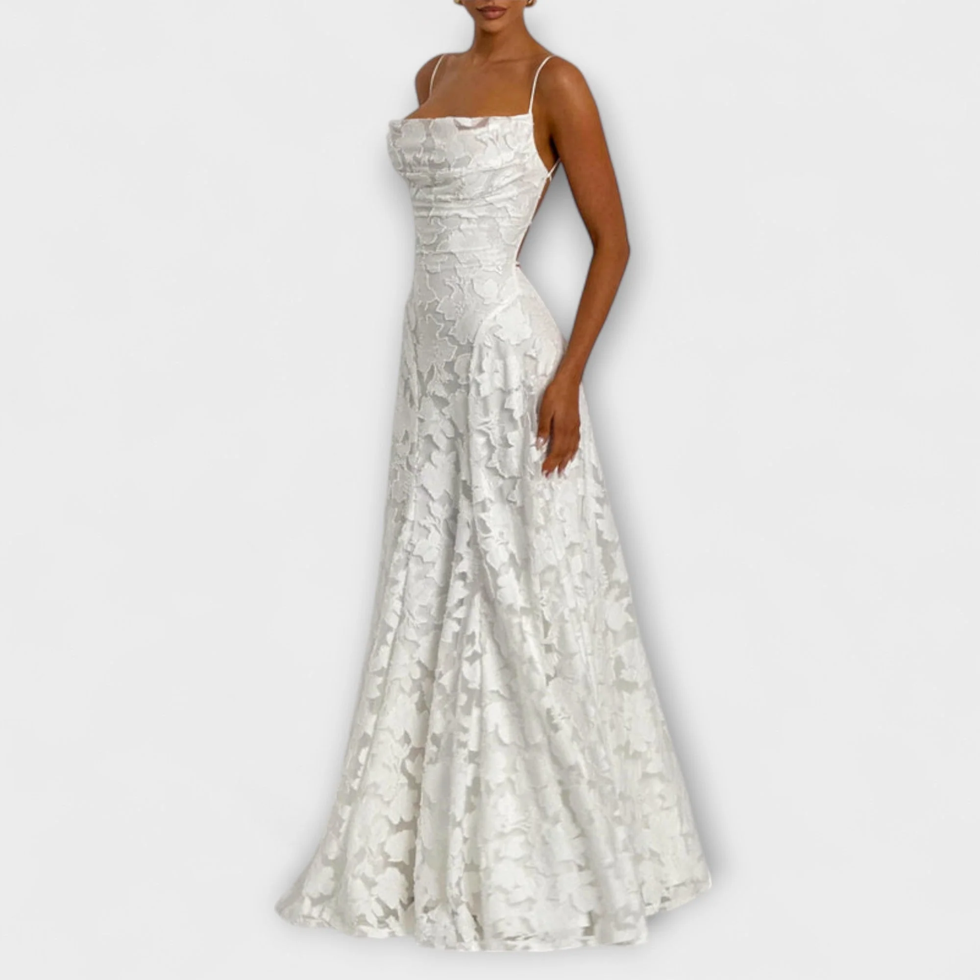 Emberly - Elegantes Jacquard-Maxikleid für besondere Anlässe - Image 3