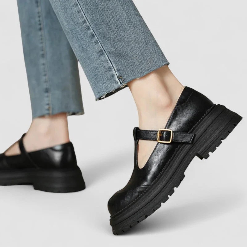 Emilia | Damen Plattform T Riemen Casual Schuhe - Image 3