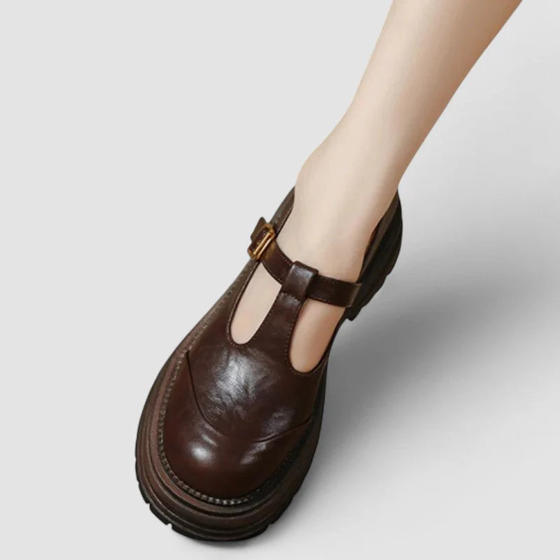 Emilia | Damen Plattform T Riemen Casual Schuhe - Image 6