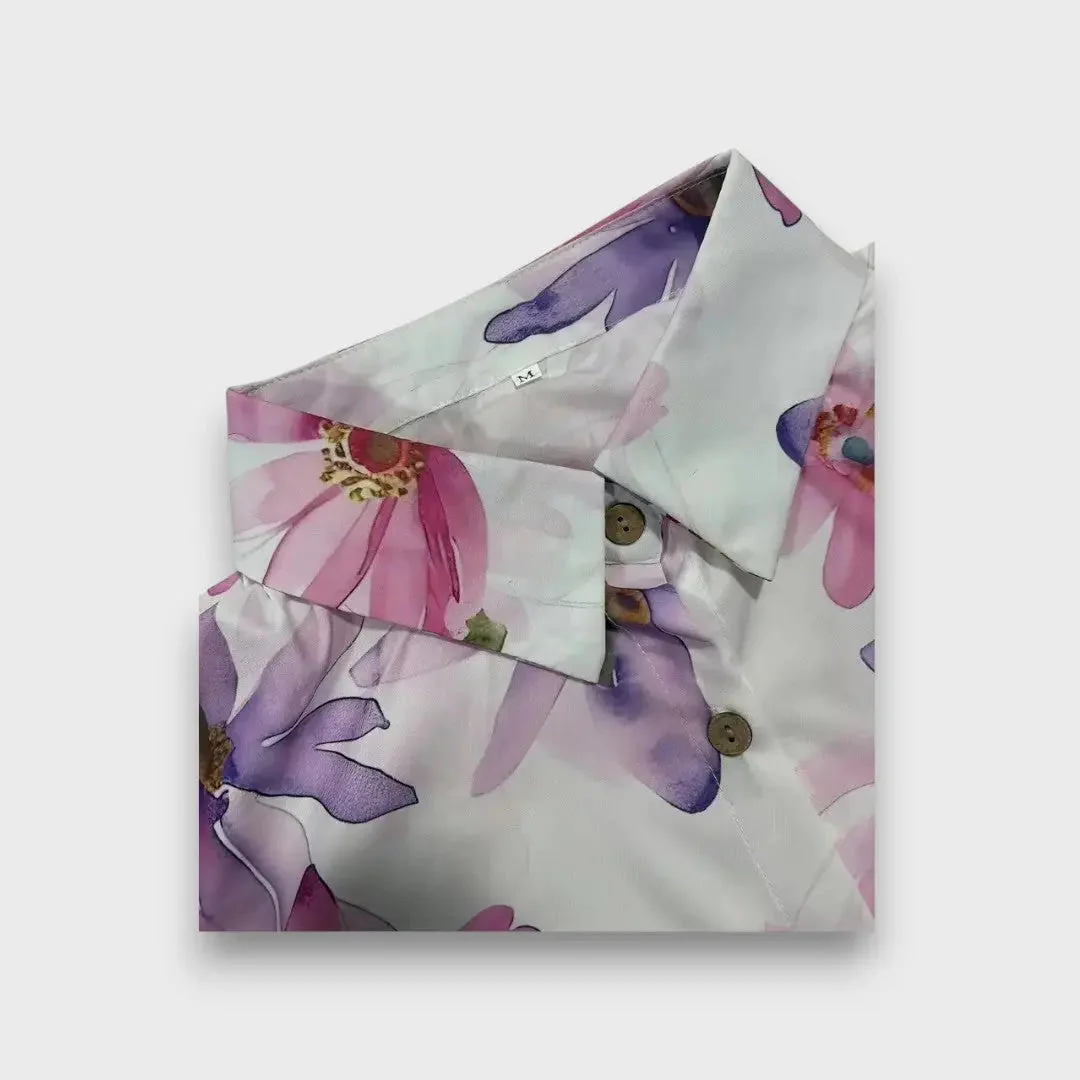 Emiliana – Fließende Bluse mit Aquarellblüten - Image 4