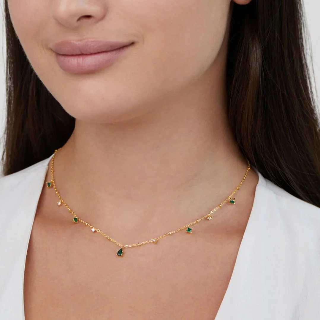 Emily Kristall Gold Halskette - Image 4