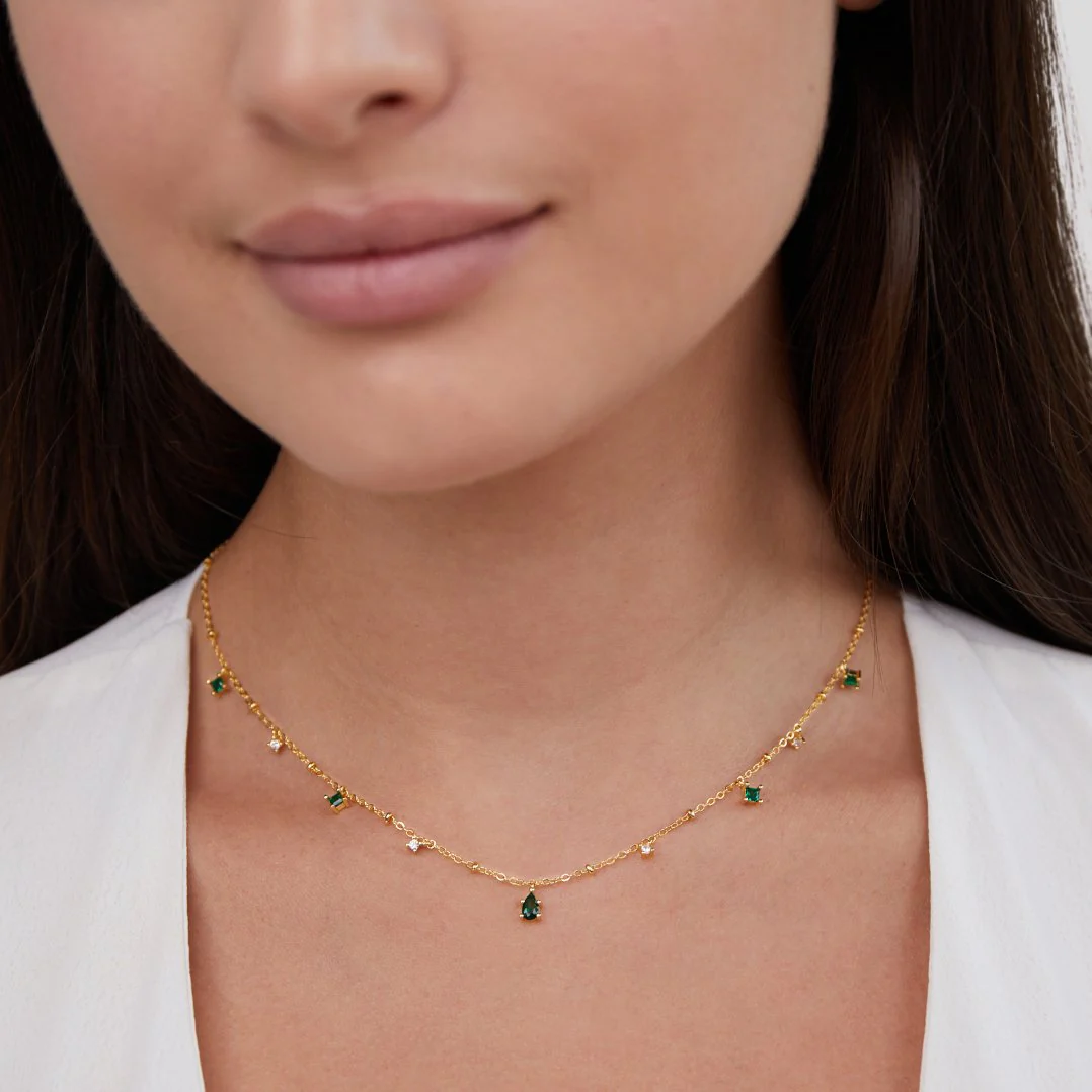 Emily Kristall Gold Halskette - Image 7