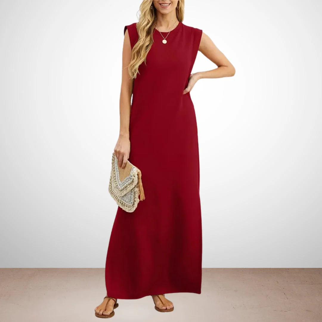 Emma - Langes, fließendes, knitterfreies Kleid - Image 3