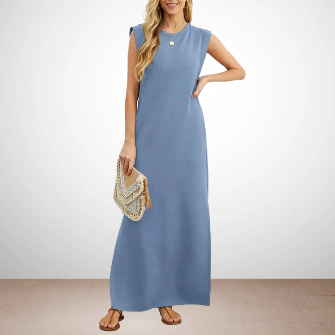 Emma - Langes, fließendes, knitterfreies Kleid - Image 5