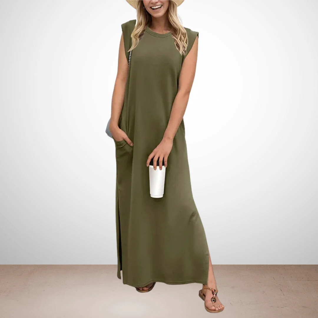 Emma - Langes, fließendes, knitterfreies Kleid - Image 7