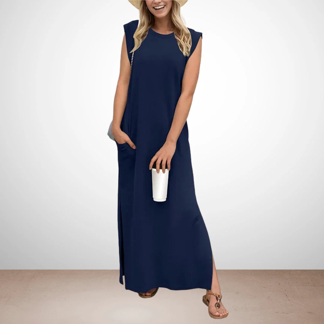 Emma - Langes, fließendes, knitterfreies Kleid - Image 8