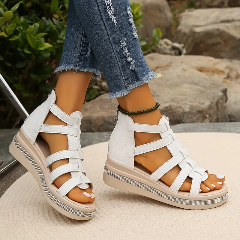 Ena | Strassverzierte Keilsandalen - Image 8
