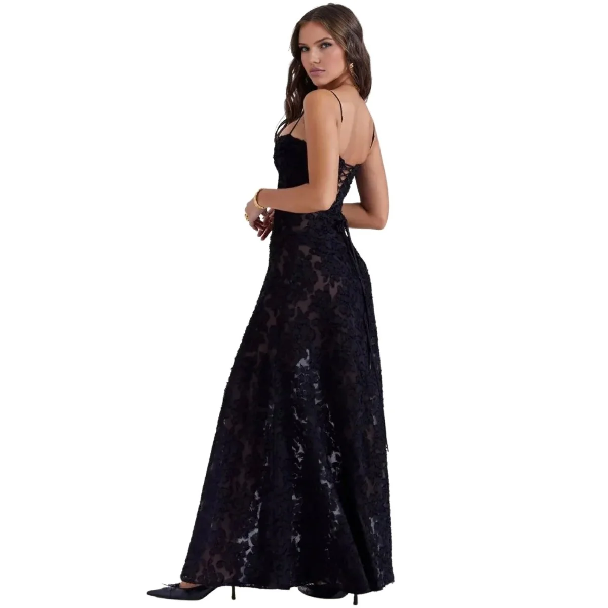 Elena | Damen Korsett Maxikleid Schnürung Rücken – Schnür Korsett Maxi Kleid 2026 - Image 15