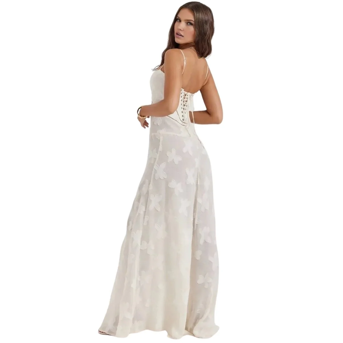 Elena | Damen Korsett Maxikleid Schnürung Rücken – Schnür Korsett Maxi Kleid 2026 - Image 3