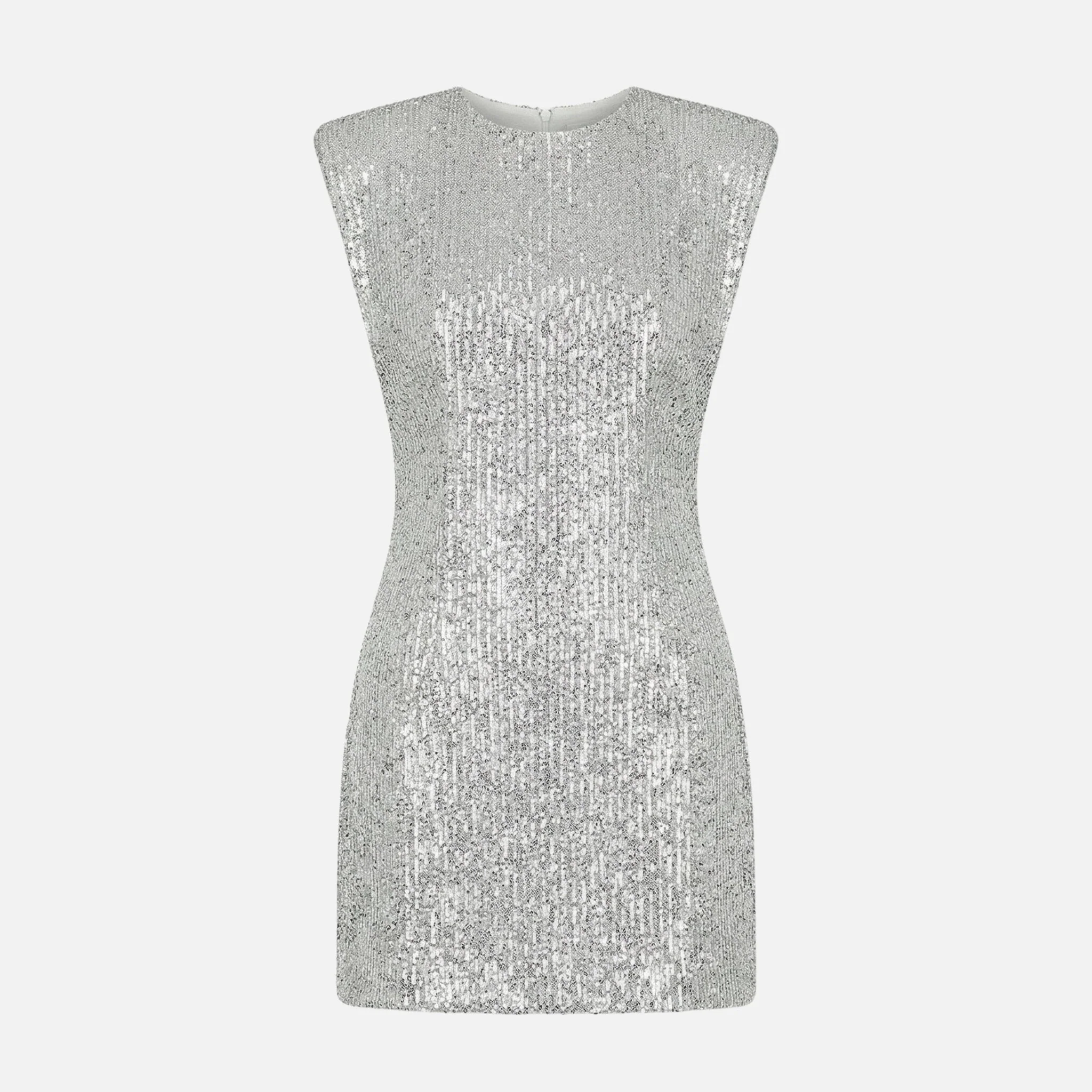 Bettina | Damen Eng Anliegendes Pailletten-Minikleid Stehkragen – Pailletten Mini - Image 8