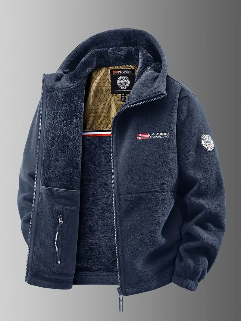 Erik – Funktionale Herren Fleecejacke mit Kapuze und Reißverschluss - Image 5