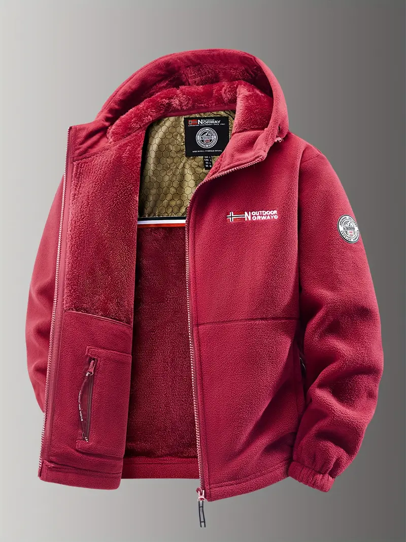 Erik – Funktionale Herren Fleecejacke mit Kapuze und Reißverschluss - Image 6