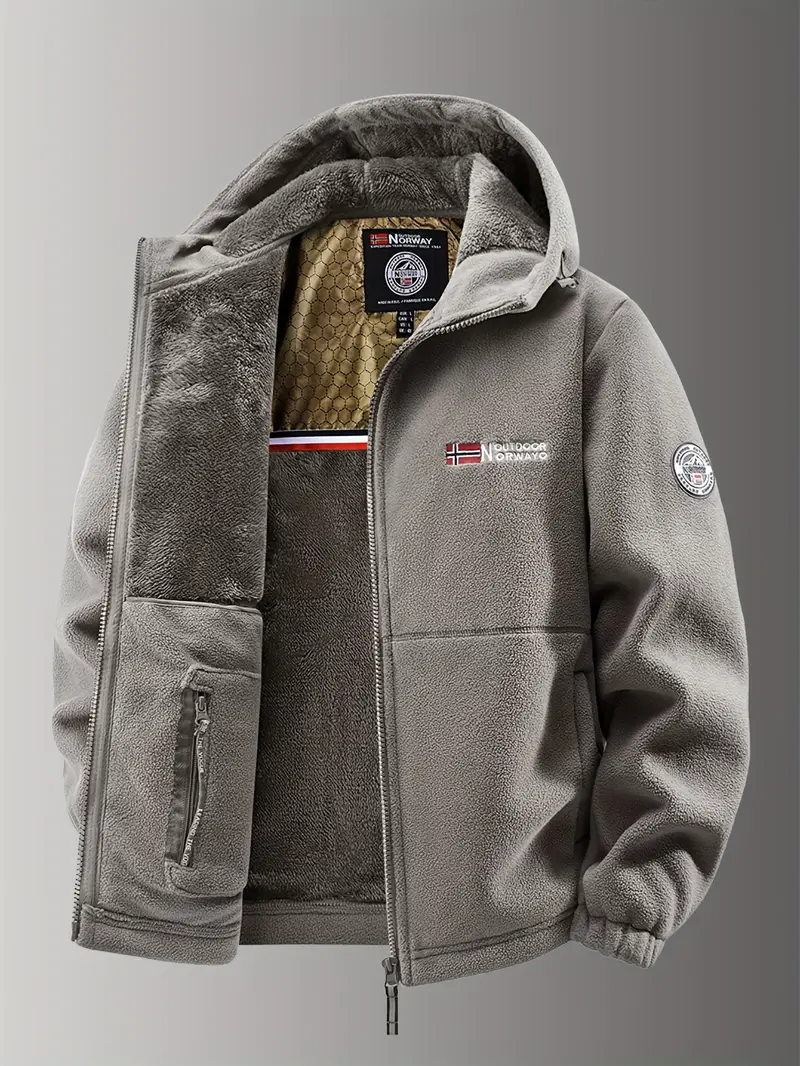 Erik – Funktionale Herren Fleecejacke mit Kapuze und Reißverschluss - Image 8