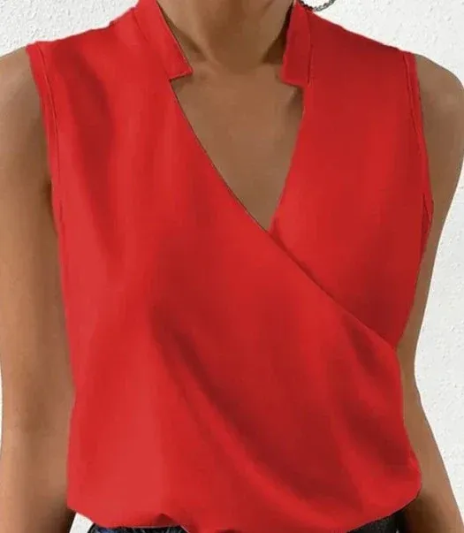 Erika - Elegantes ärmelloses einfarbiges Top - Image 2