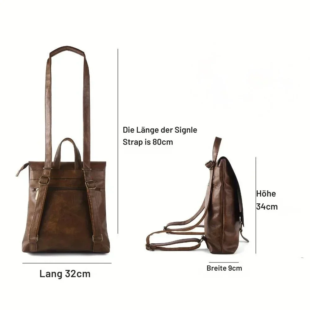 Ermelinde – Retro Multifunktionaler Rucksack - Image 5