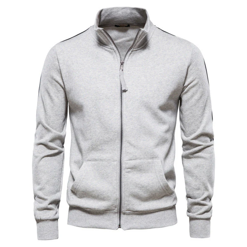 Ethan – Minimalistische Herren Zip-Sweatjacke mit Stehkragen - Image 5