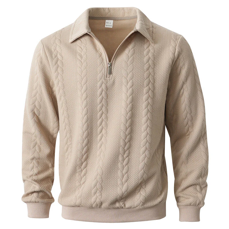 Ethan - Texturiertes Poloshirt mit 1/4-Reißverschluss - Image 6