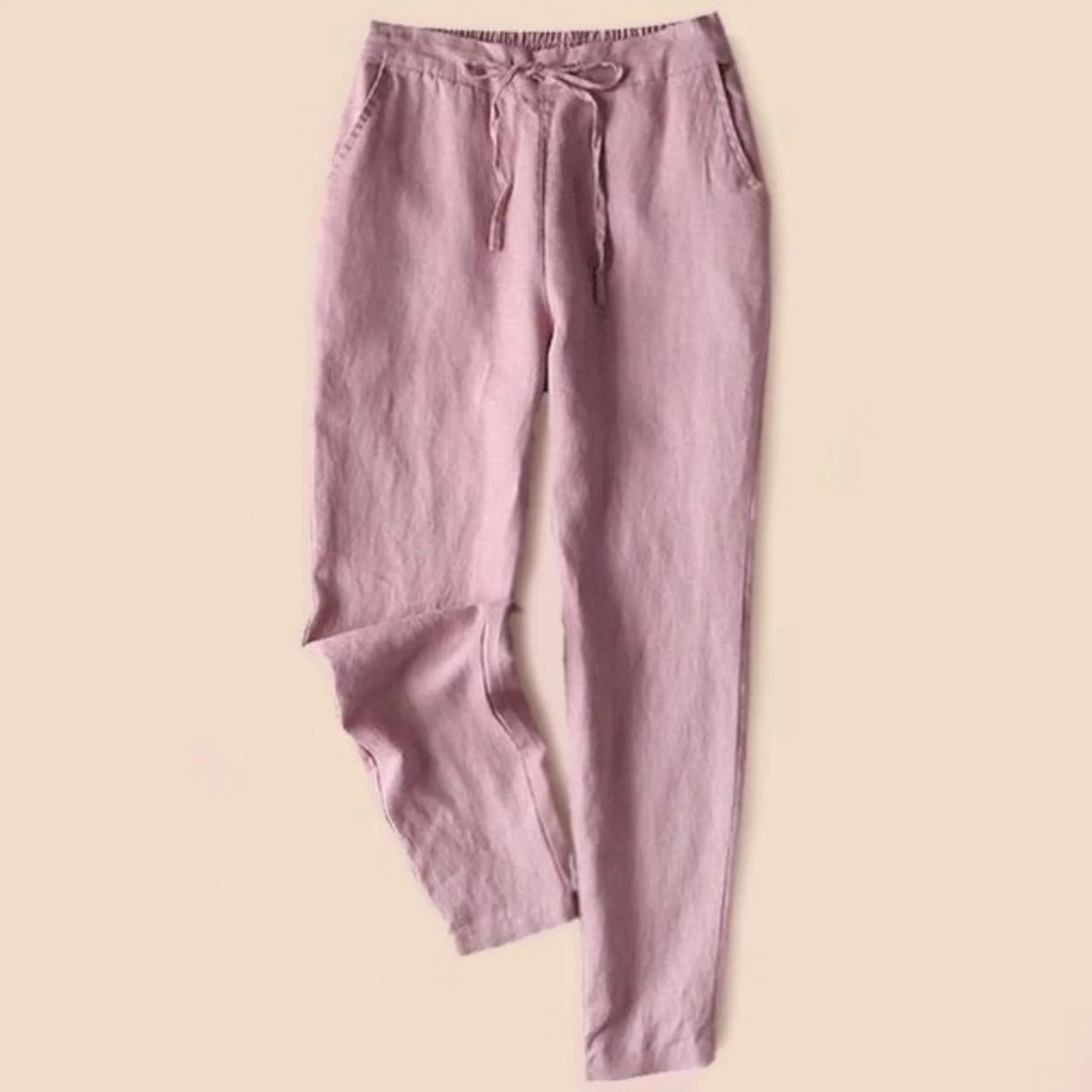EVERLY - Damen Baumwoll-Leinen-Hose - Image 2