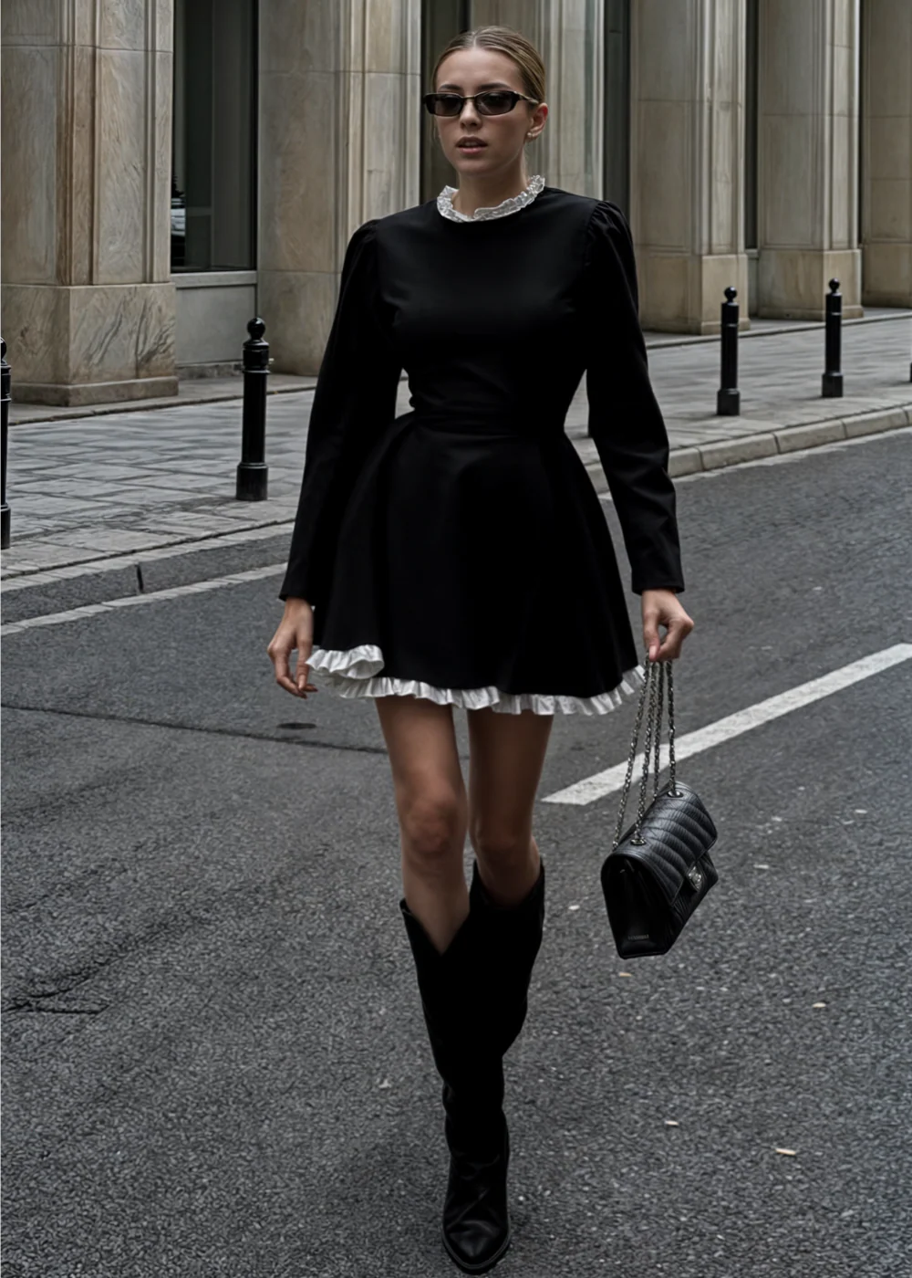 Everly | Spitzen-Minikleid mit hohem Bund - Image 2