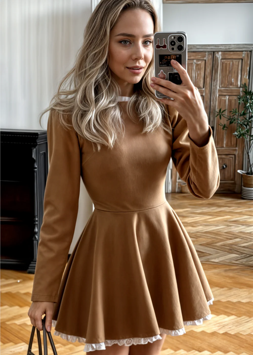 Everly | Spitzen-Minikleid mit hohem Bund - Image 7
