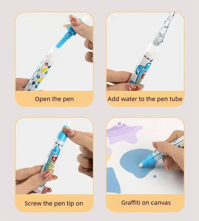 Extra große Wasser-Malmatte für Kinder – Kleckerfreie, lehrreiche Malmatte mit verschiedenen Motiven - Image 4