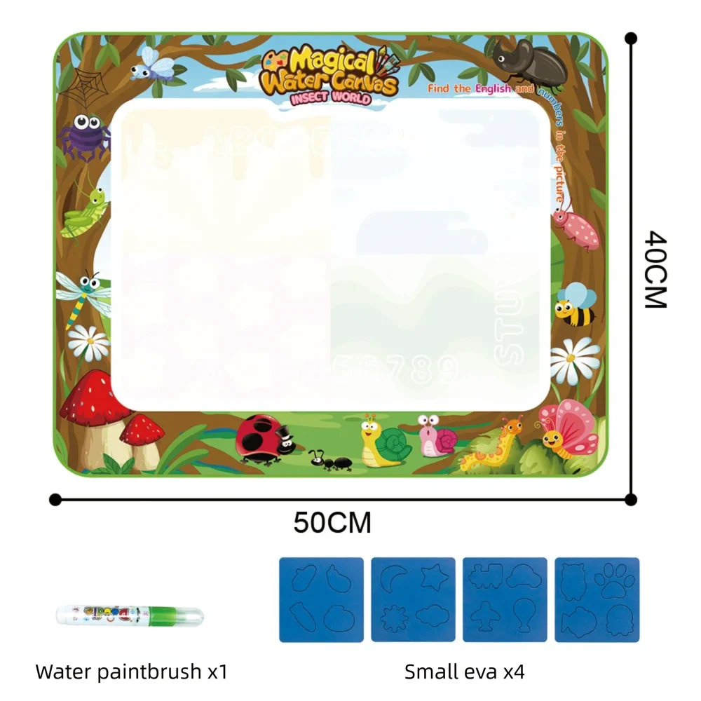 Extra große Wasser-Malmatte für Kinder – Kleckerfreie, lehrreiche Malmatte mit verschiedenen Motiven - Image 8
