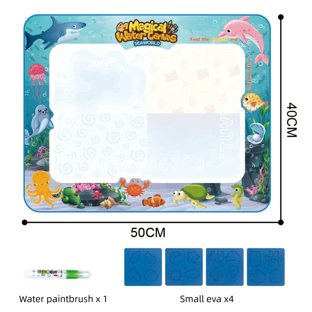 Extra große Wasser-Malmatte für Kinder – Kleckerfreie, lehrreiche Malmatte mit verschiedenen Motiven - Image 9