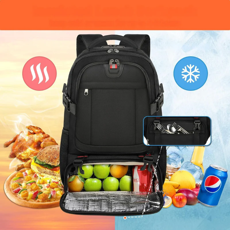 Extra-großer Reiserucksack mit Laptopfach, USB-Ladeanschluss und isoliertem Fach – Ideal für Reisen, Studium und Beruf - Image 2