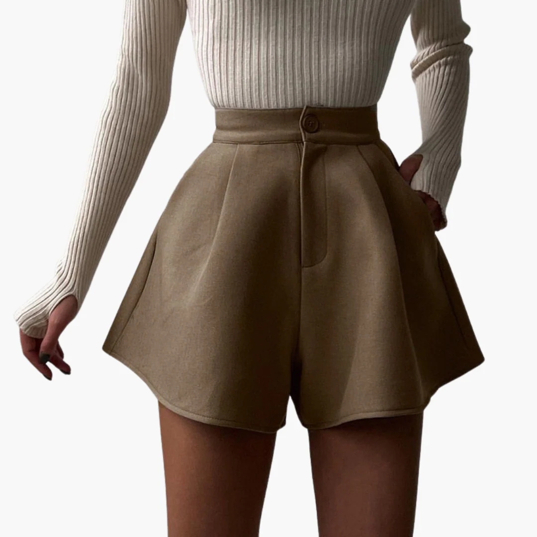 Falten Shorts mit weitem Schnitt - Damen Sommer Chic - Image 2