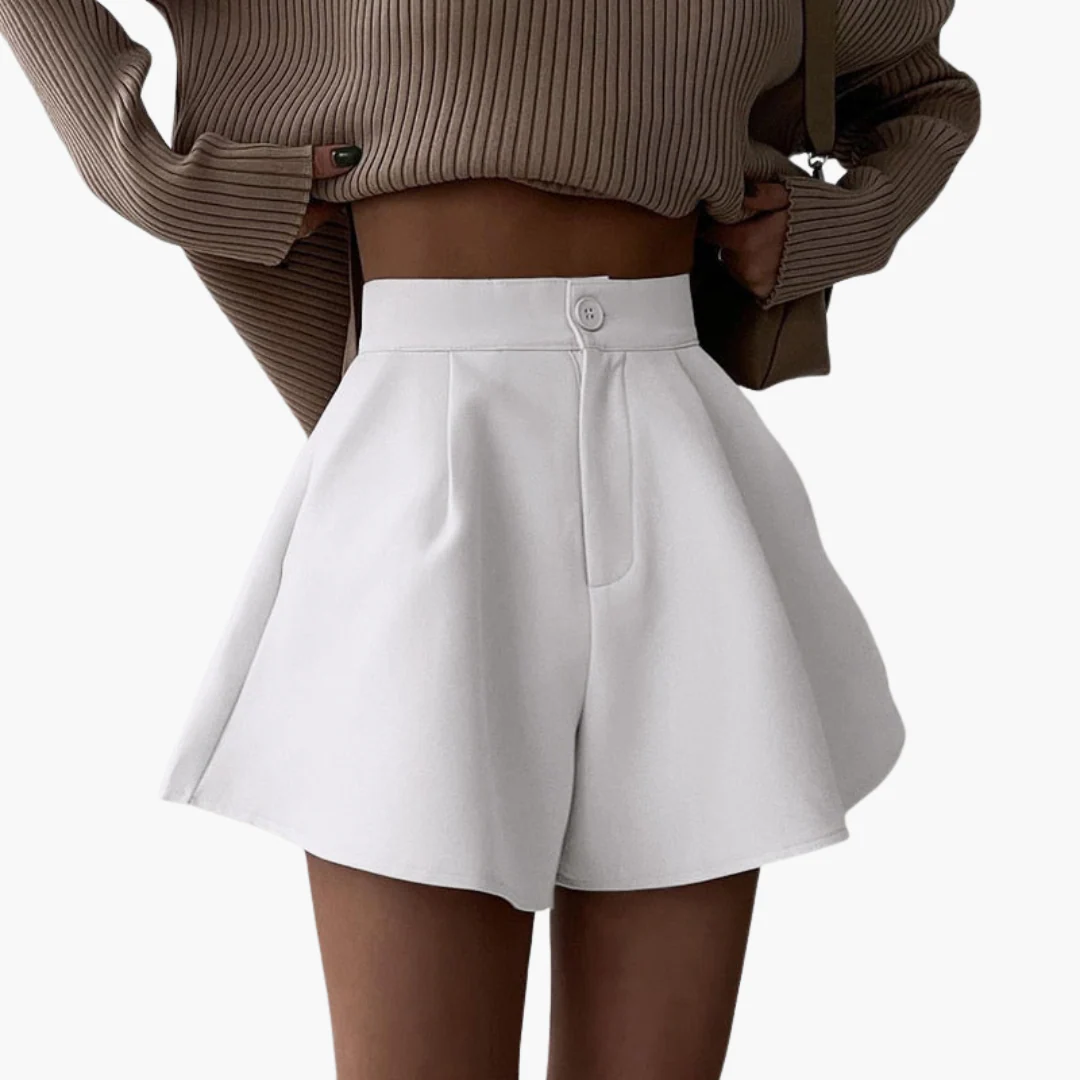 Falten Shorts mit weitem Schnitt - Damen Sommer Chic - Image 4