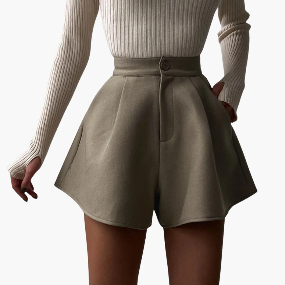 Falten Shorts mit weitem Schnitt - Damen Sommer Chic - Image 5