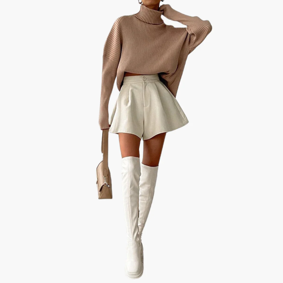 Falten Shorts mit weitem Schnitt - Damen Sommer Chic - Image 7