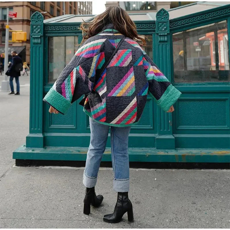 Farbenfrohe lockere Jacke für Damen - Image 3