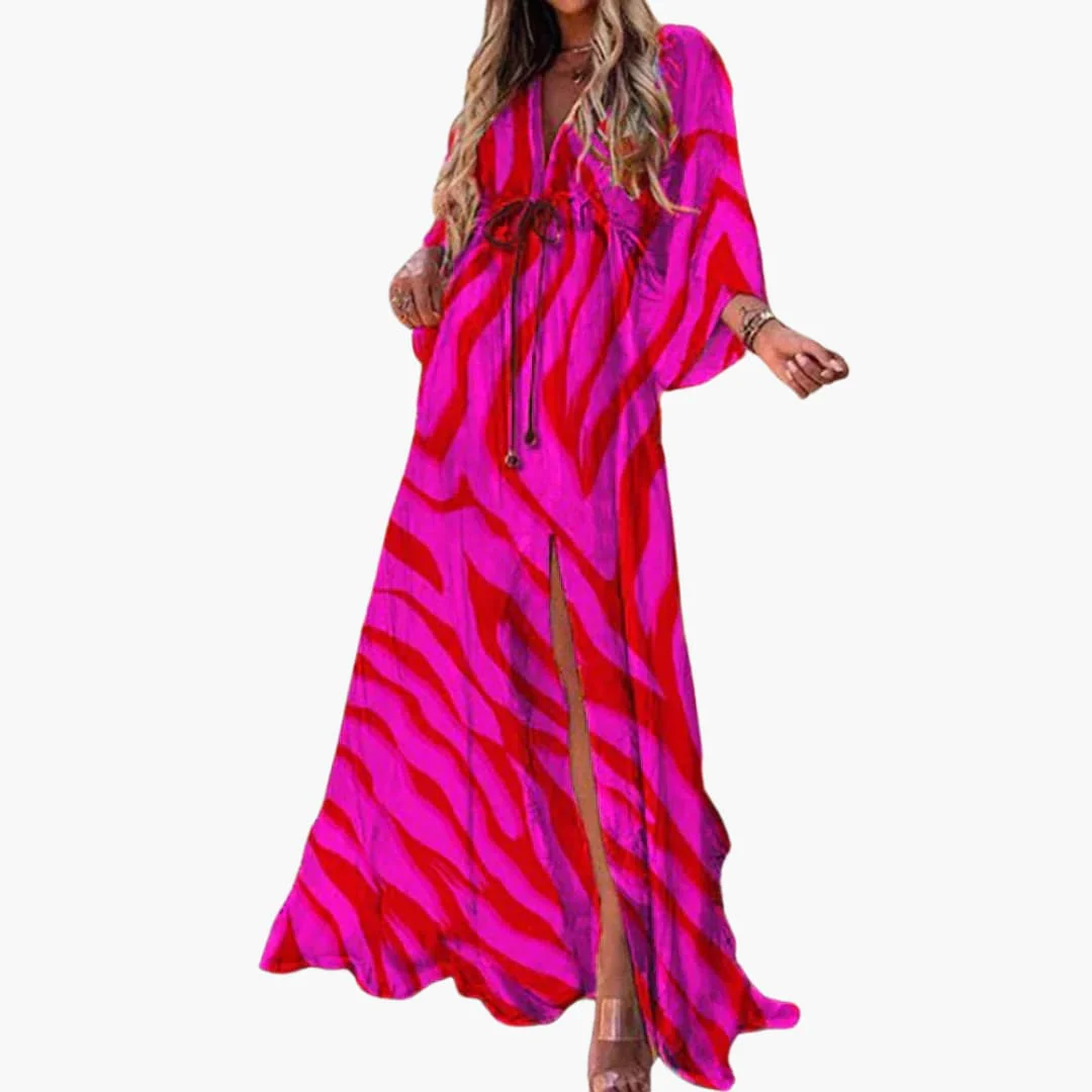 Farbenfrohes Sommerkleid - Damen Maxikleid mit Blumenprint - Image 2