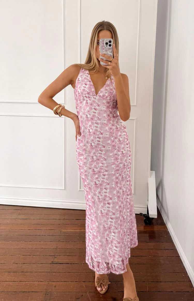 Farida - Rosa Spitzen-Maxikleid - Image 18