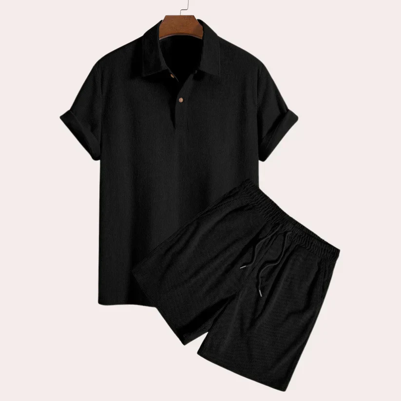Federico- Kurzarmhemd und Shorts Set für Herren - Image 2