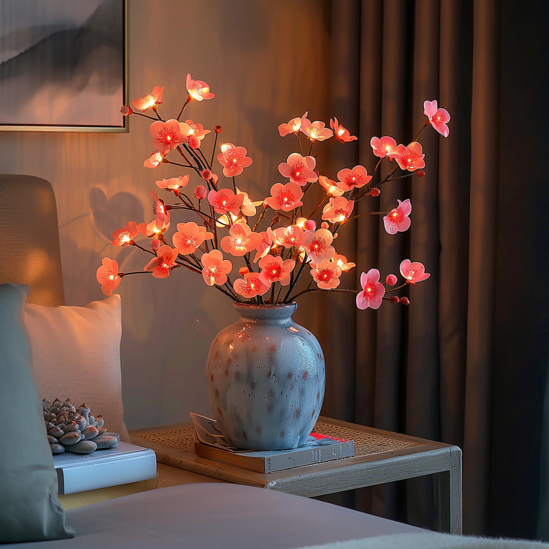 Feenlicht-Olivenzweig mit 120 LEDs – Warmweißes Licht für Dekoration, 70 cm, Natürliche Optik für Gemütliches Ambiente - Image 6