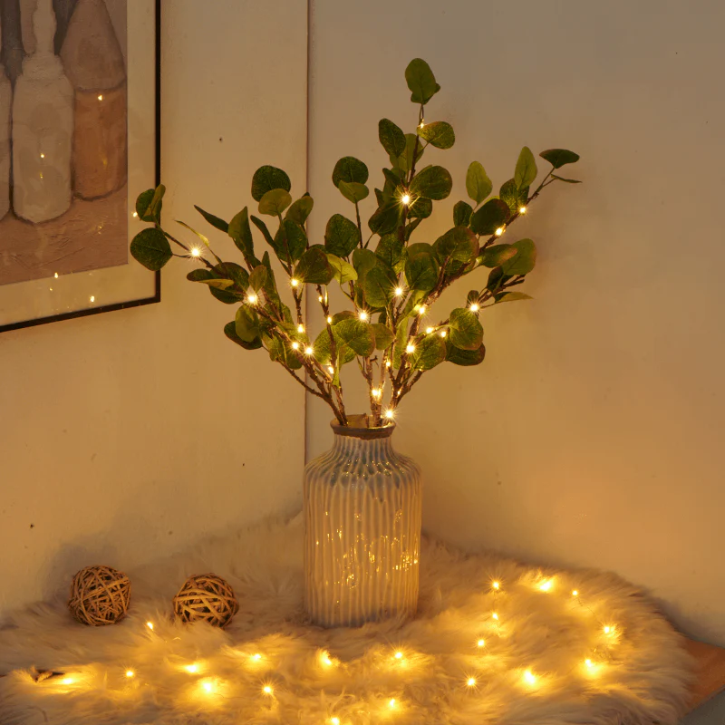 Feenlicht-Olivenzweig mit 120 LEDs – Warmweißes Licht für Dekoration, 70 cm, Natürliche Optik für Gemütliches Ambiente - Image 7