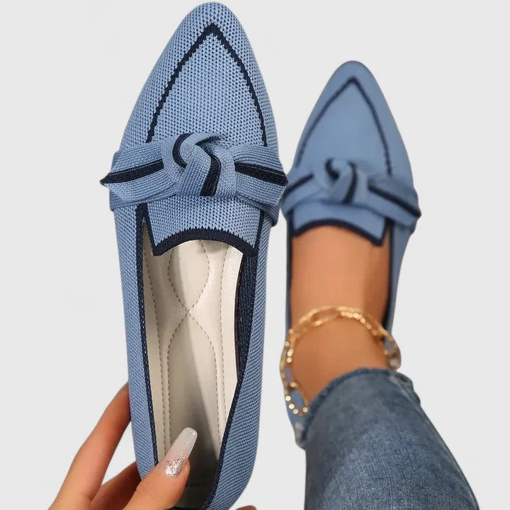 Felicia | Damen Orthopädische Spitz Zulaufende Knoten Loafer - Image 2